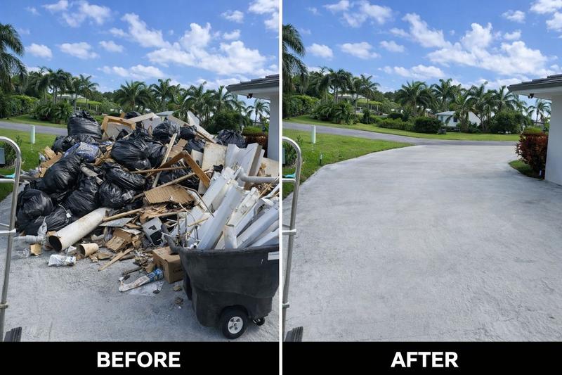 Driveway cleanout - junk removal in Miami